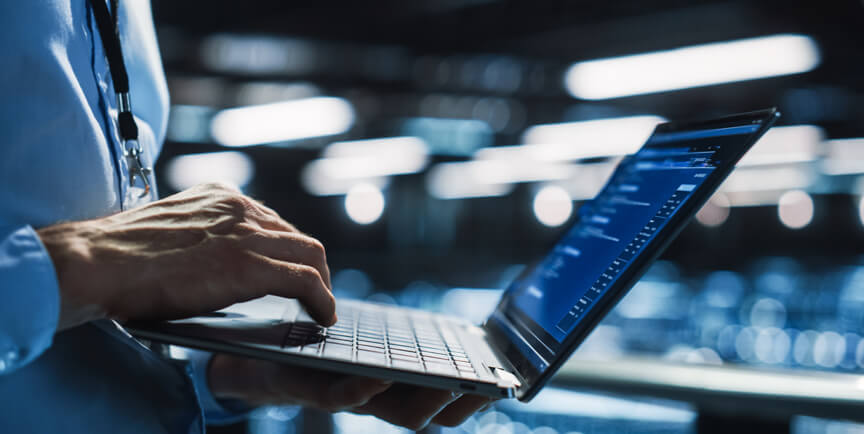 Person using a laptop